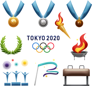 Tokyo2020 Olympics Icons Set PNG image