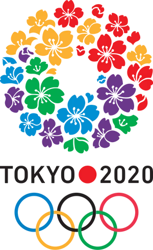 Tokyo2020 Olympics Logowith Floral Design