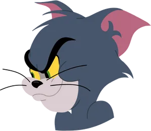Tom Cat Side Glance Expression PNG