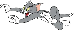 Tom Chasing Action Pose PNG image