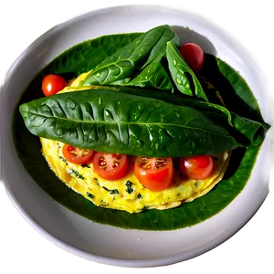 Tomato And Spinach Omelette PNG Vyn35