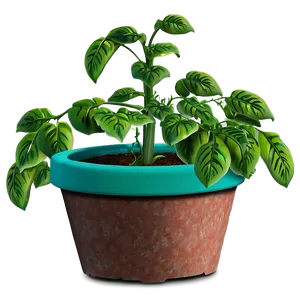 Tomato Plant Pot PNG 96