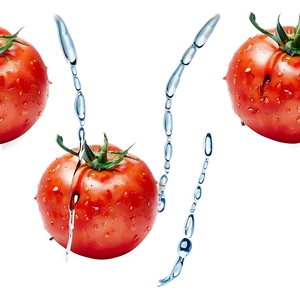 Tomato With Water Drops PNG Eaa74