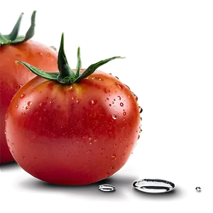 Tomato With Water Drops PNG Gmn83