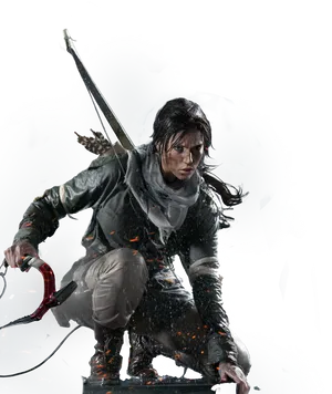 Tomb Raider Action Pose PNG image