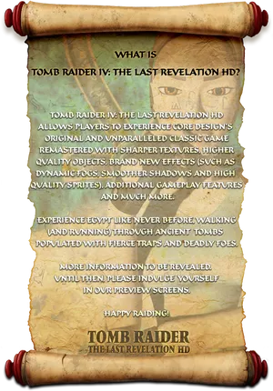 Tomb Raider I V The Last Revelation H D Announcement PNG image