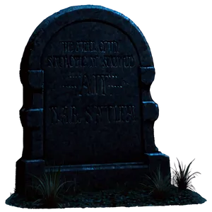 Tombstone At Night PNG Chg