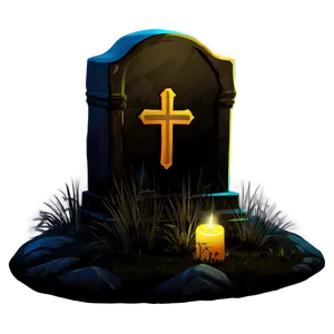 Tombstone At Night PNG Cox49