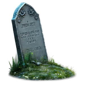 Tombstone In Forest PNG 05252024