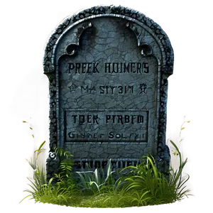 Tombstone In Forest PNG Frc