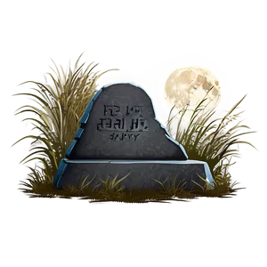 Tombstone In Moonlight PNG 05252024