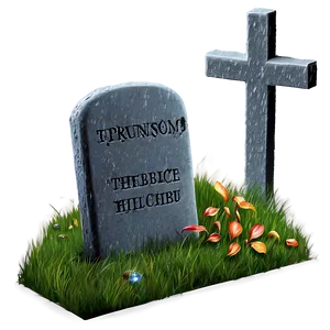 Tombstone In Rain PNG 05252024