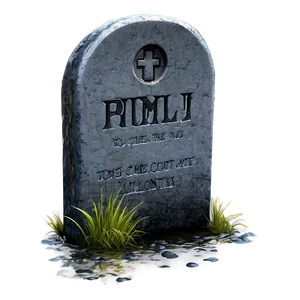 Tombstone In Rain PNG 05252024