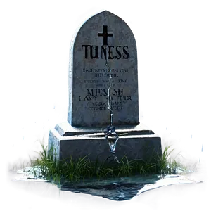 Tombstone In Rain PNG Ajs