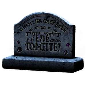 Tombstone In Shadow PNG Wek