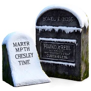 Tombstone In Snow PNG 05252024