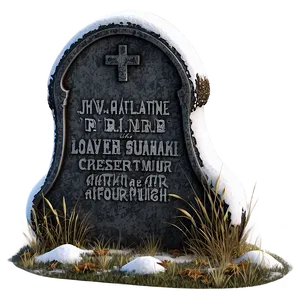 Tombstone In Snow PNG 36