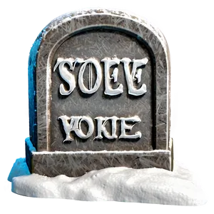 Tombstone In Snow PNG Yes28