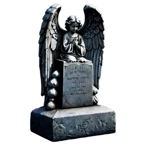 Tombstone With Angel PNG 05252024