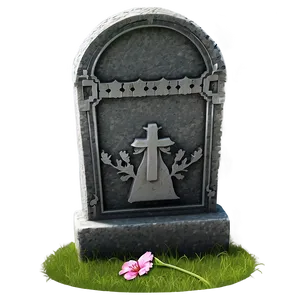 Tombstone With Candle PNG Xvl40