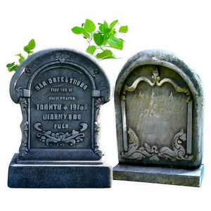 Tombstone With Cat PNG 05252024