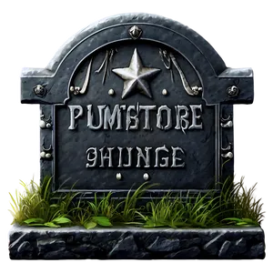 Tombstone With Chain PNG 05252024