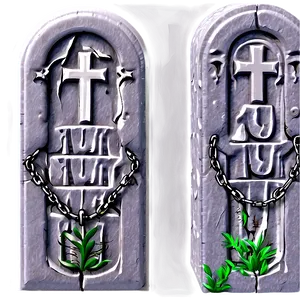 Tombstone With Chain PNG Srb