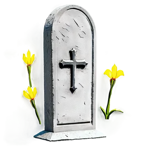 Tombstone With Cross PNG Sww3