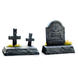 Tombstone With Crow PNG 05252024