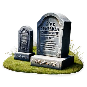 Tombstone With Dog PNG 41