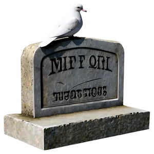 Tombstone With Dove PNG 05252024 PNG