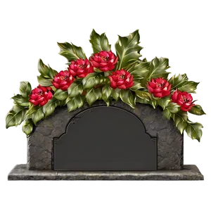 Tombstone With Flowers PNG 23