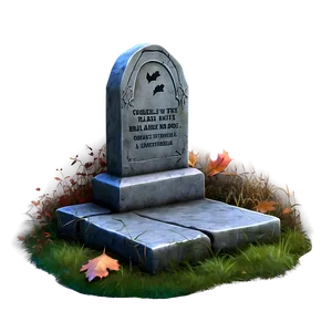 Tombstone With Ghost PNG 05252024