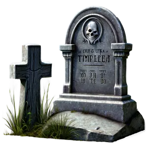 Tombstone With Ghost PNG Oqr