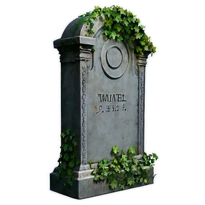 Tombstone With Ivy PNG 25