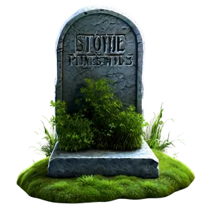 Tombstone With Moss PNG Mjx57