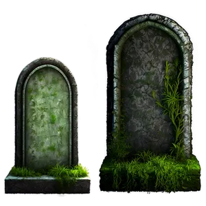 Tombstone With Moss PNG Yth