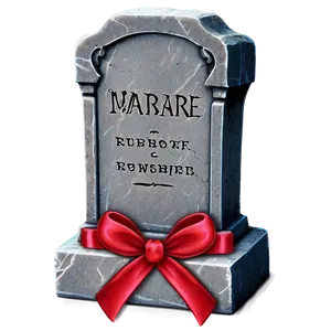 Tombstone With Ribbon PNG Pil32 PNG