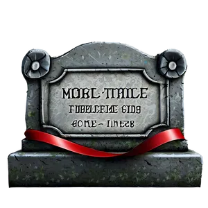 Tombstone With Ribbon PNG Wsn76 PNG