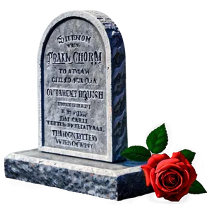 Tombstone With Rose PNG 50 PNG