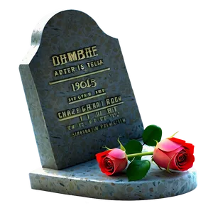 Tombstone With Rose PNG Cxn7 PNG