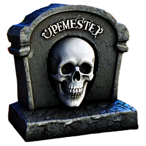 Tombstone With Skull PNG 76