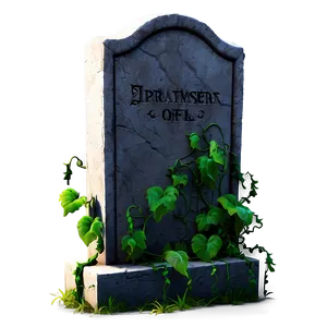 Tombstone With Vines PNG Uyw