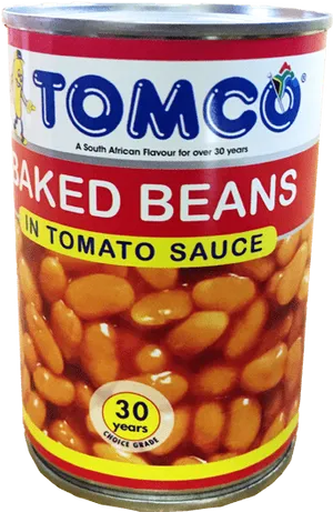 Tomco Baked Beansin Tomato Sauce Can PNG image