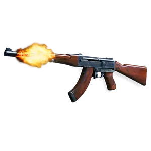 Tommy Gun With Muzzle Flash Png Ujv10 PNG image