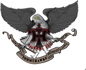 Tommy Hawk Logowith Wings PNG image