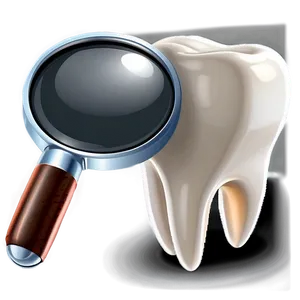 Tooth With Magnifying Glass Clipart Png 34 PNG image