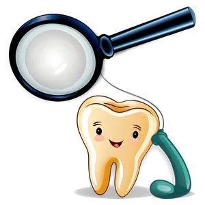 Tooth With Magnifying Glass Clipart Png Ssu PNG image