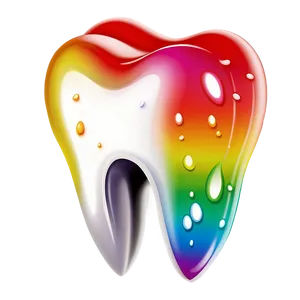 Tooth With Rainbow Clipart Png 77 PNG image