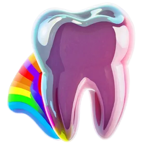 Tooth With Rainbow Clipart Png Nnr PNG image